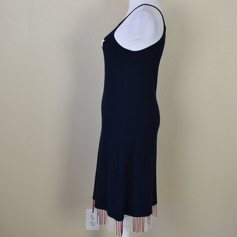 Tommy Hilfiger Vintage Knit Beaded Fringe Spaghetti Strap Dress - S - Picture 5 of 9